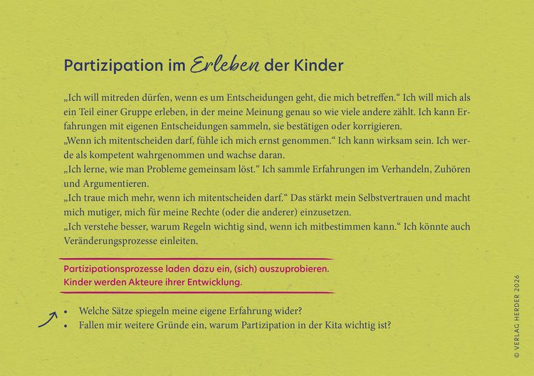 Produktbild: Partizipation in Krippe und Kita. 40 Reflexionskarten f&uuml;r die Teamarbeit