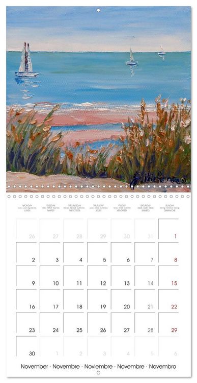 Produktbild: Mer en peinture (Calendrier mural carr&eacute; 2026 30x30 cm) Calendrier double avec une page pour vos prises de notes