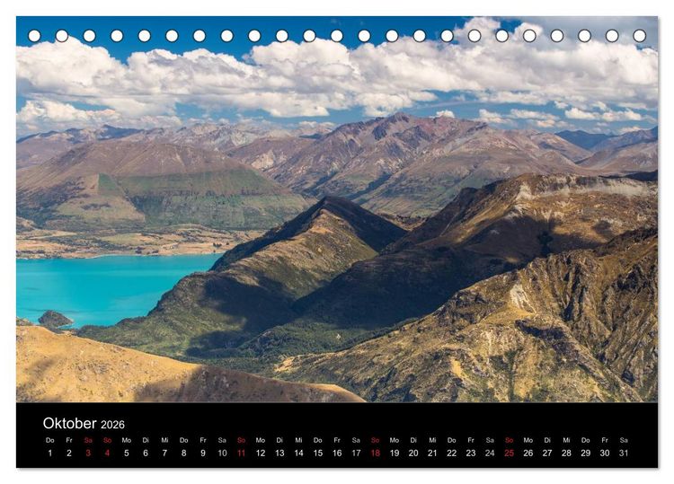Produktbild: Neuseeland - Paradies am anderen Ende der Welt (Tischkalender 2026 DIN A5 quer), CALVENDO Monatskalender
