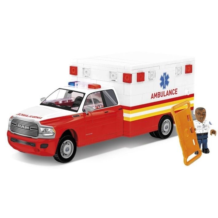 Produktbild: COBI 24609 - RAM 3500 Ambulance, Ma&szlig;stab 1:35, Bausatz, 295 Teile+1 Figur