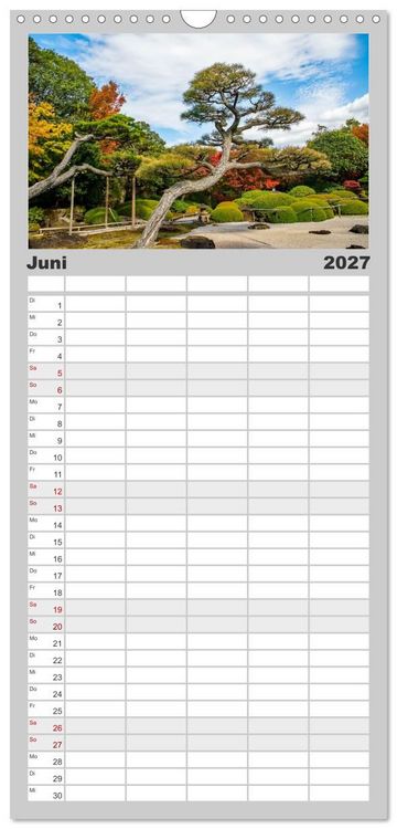 Produktbild: Familienplaner 2027 - Herbst in Japan mit 5 Spalten (Wandkalender, 21 x 45 cm) CALVENDO