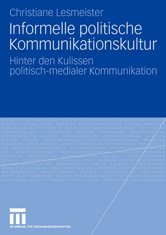 Produktbild: Informelle politische Kommunikationskultur