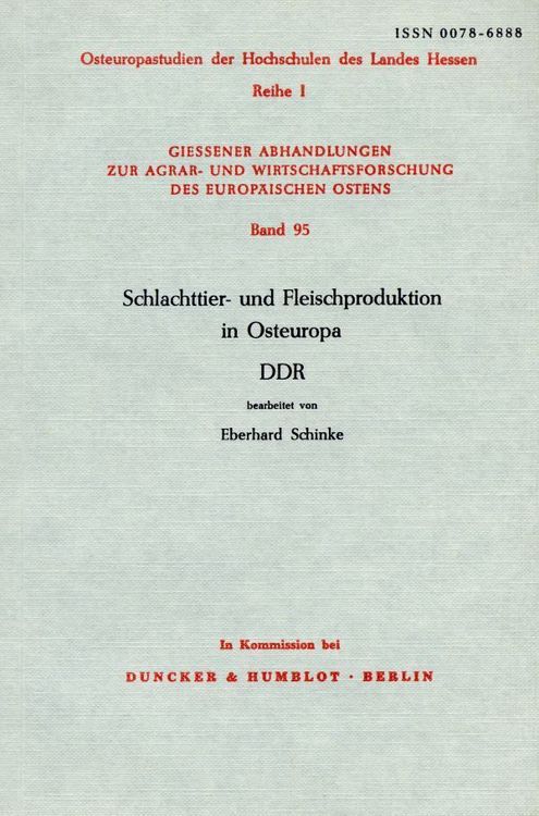 Produktbild: Schlachttier- und Fleischproduktion in Osteuropa.