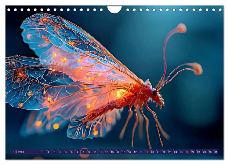 Produktbild: Artwork Schmetterlinge - Filigrane Leichtigkeit (Wandkalender 2026 DIN A4 quer), CALVENDO Monatskalender