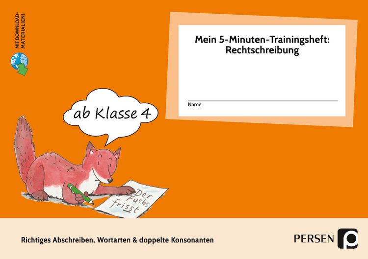 Produktbild: Mein 5-Min-Trainingsheft: Rechtschreibung 1, Kl. 4