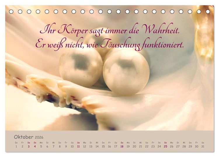 Produktbild: Innere Perlen (Tischkalender 2026 DIN A5 quer), CALVENDO Monatskalender