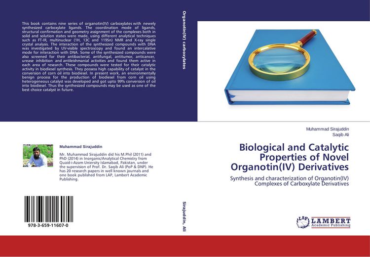 Produktbild: Biological and Catalytic Properties of Novel Organotin(IV) Derivatives