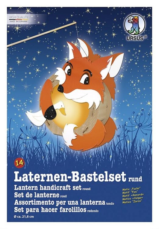 Produktbild: URSUS Laternenzeit Laternen-Bastelset rund Fuchs 1