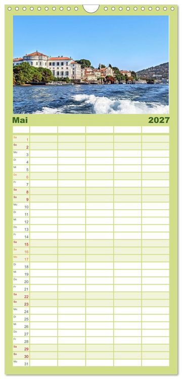 Produktbild: Familienplaner 2027 - Piemont - Norditaliens stille Sch&ouml;nheit mit 5 Spalten (Wandkalender, 21 x 45 cm) CALVENDO
