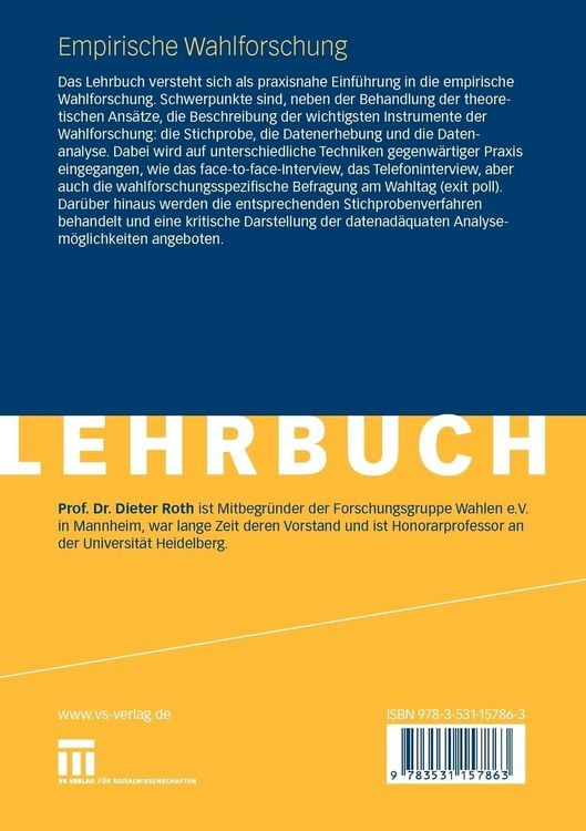 Produktbild: Empirische Wahlforschung
