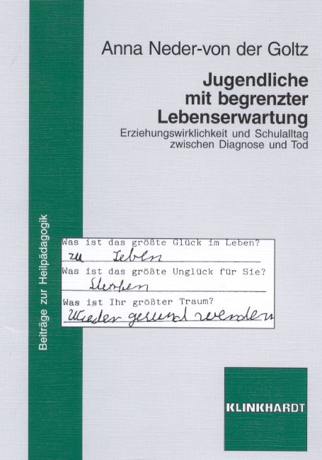 Produktbild: Jugendliche mit begrenzter Lebenserwartung