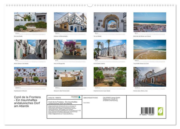 Produktbild: Conil de la Frontera - Ein traumhaftes andalusisches Dorf am Atlantik (hochwertiger Premium Wandkalender 2026 DIN A2 quer), Kunstdruck in Hochglanz