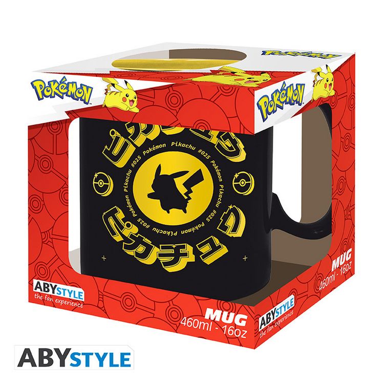 Produktbild: POKEMON - Mug - 460 ml - Pikachu Black Icon - cardboard box