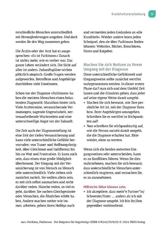 Produktbild: Parkinson. Der Ratgeber f&uuml;r Angeh&ouml;rige