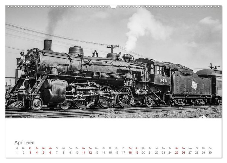 Produktbild: US-Dampflokomotiven (Wandkalender 2026 DIN A2 quer), CALVENDO Monatskalender