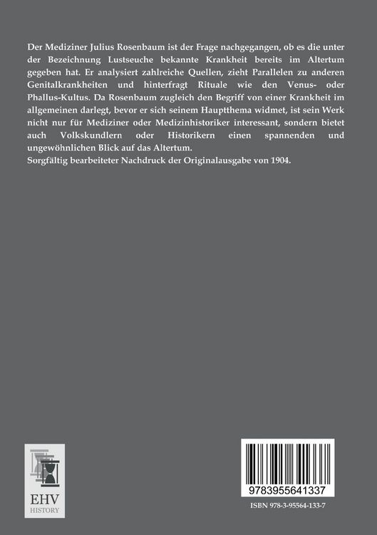 Produktbild: Geschichte der Lustseuche im Altertume