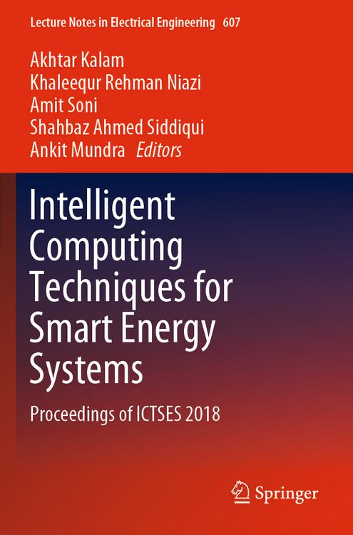 Produktbild: Intelligent Computing Techniques for Smart Energy Systems
