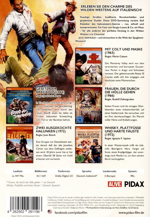 Produktbild: Italowestern Collection / F&uuml;nf stilvolle Klassiker des Italowestern-Genres [5 DVDs]
