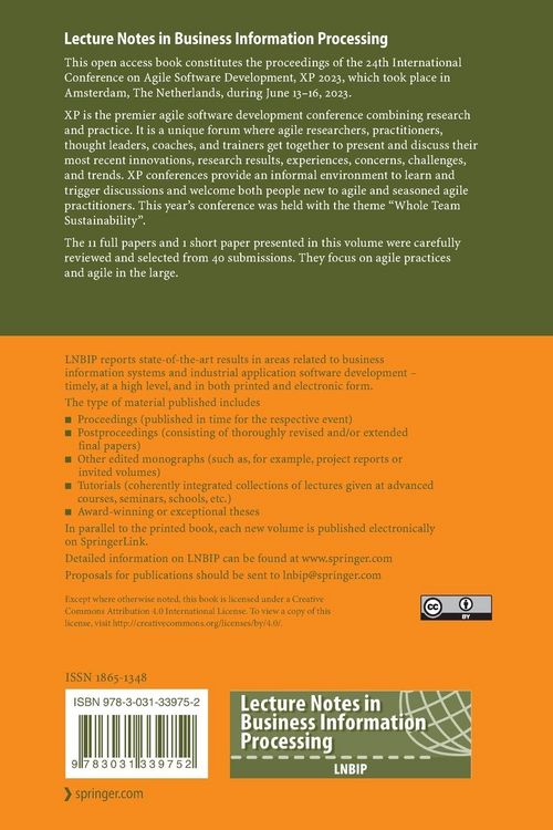 Produktbild: Agile Processes in Software Engineering and Extreme Programming