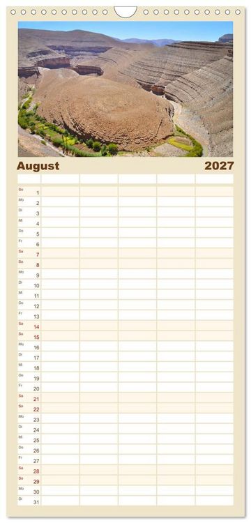Produktbild: Familienplaner 2027 - Erlebe mit mir das traumhafte Marokko mit 5 Spalten (Wandkalender, 21 x 45 cm) CALVENDO