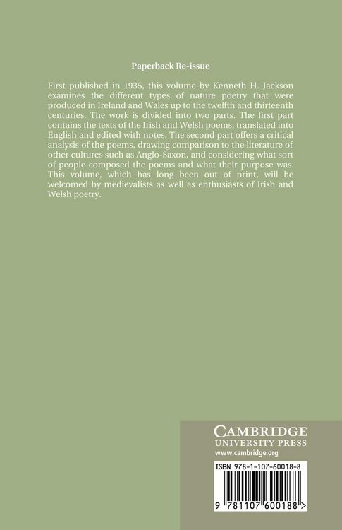 Produktbild: Studies in Early Celtic Nature Poetry