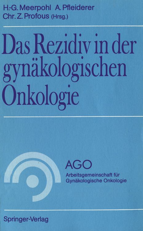 Produktbild: Das Rezidiv in der gyn&auml;kologischen Onkologie