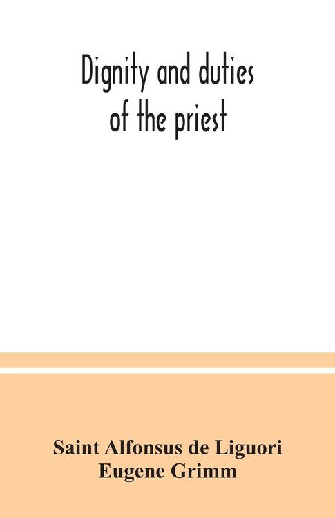 Produktbild: Dignity and duties of the priest