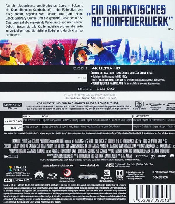 Produktbild: Star Trek 12 - Into Darkness (4K Ultra HD) (+ Blu-ray)