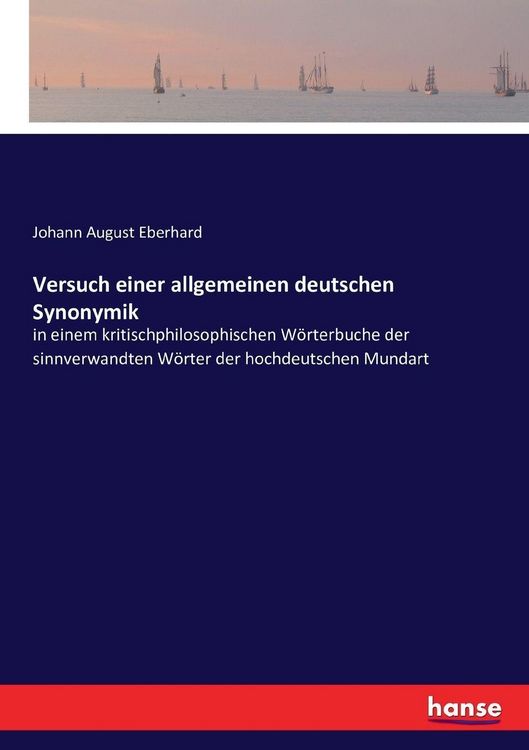 Produktbild: Versuch einer allgemeinen deutschen Synonymik