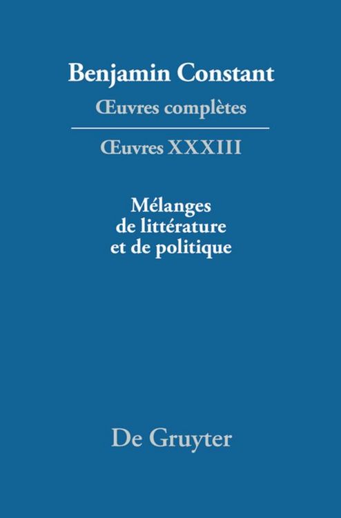 Produktbild: M&eacute;langes de litt&eacute;rature et de politique