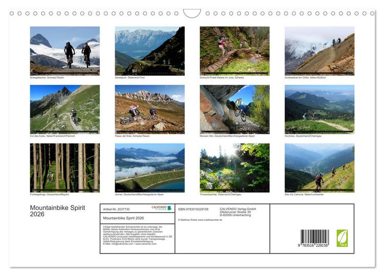 Produktbild: Mountainbike Spirit 2026 (Wandkalender 2026 DIN A3 quer), CALVENDO Monatskalender
