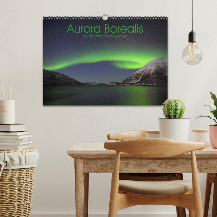 Produktbild: Aurora Borealis: Polarlichter in Norwegen (Wandkalender 2026 DIN A3 quer), CALVENDO Monatskalender