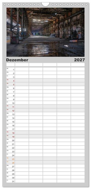 Produktbild: Familienplaner 2027 - Lost Places in Deutschland mit 5 Spalten (Wandkalender, 21 x 45 cm) CALVENDO