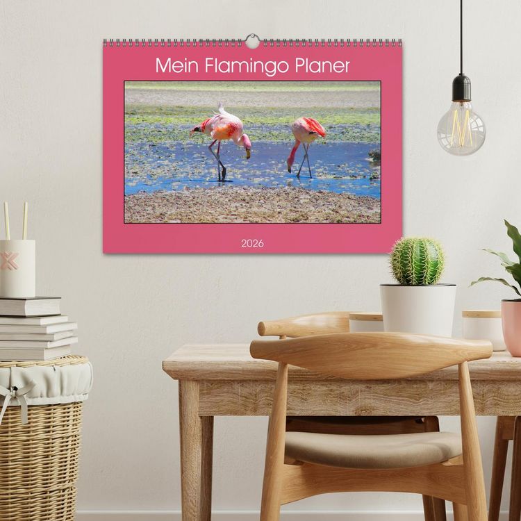 Produktbild: Mein Flamingo Planer (Wandkalender 2026 DIN A3 quer), CALVENDO Monatskalender