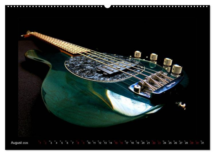 Produktbild: Rockgitarren im Blitzlicht (hochwertiger Premium Wandkalender 2026 DIN A2 quer), Kunstdruck in Hochglanz