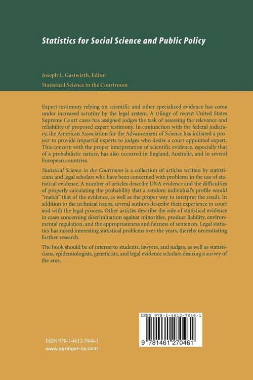 Produktbild: Statistical Science in the Courtroom