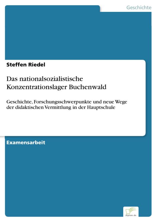 Produktbild: Das nationalsozialistische Konzentrationslager Buchenwald