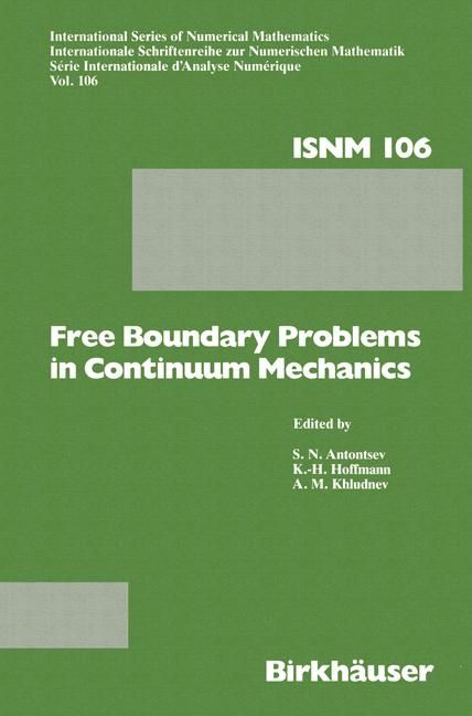 Produktbild: Free Boundary Problems in Continuum Mechanics