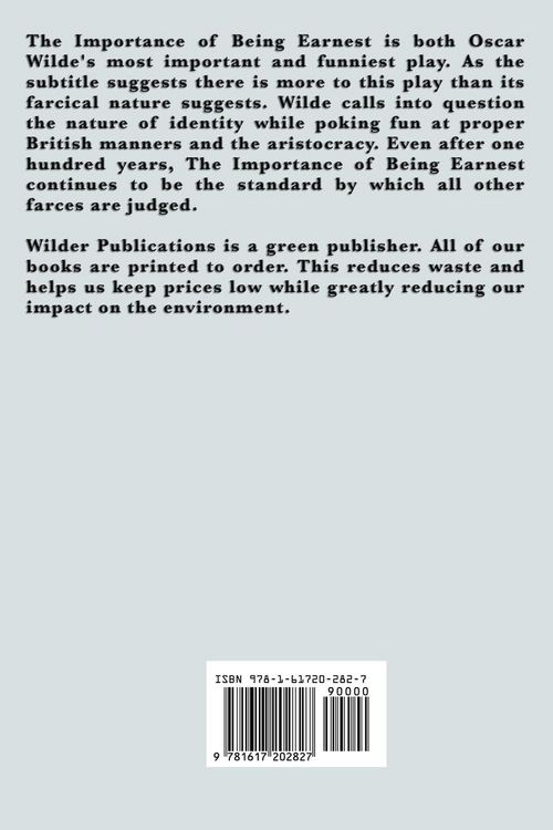 Produktbild: The Importance of Being Earnest by Oscar Wilde - A Trivial Comedy for Serious People and a Classic Satire of Victorian Society