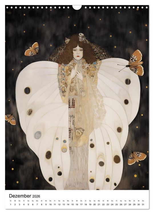 Produktbild: K&uuml;nstliche Impressionen. Ein Jahr in Klimts Natur. (Wandkalender 2026 DIN A3 hoch), CALVENDO Monatskalender
