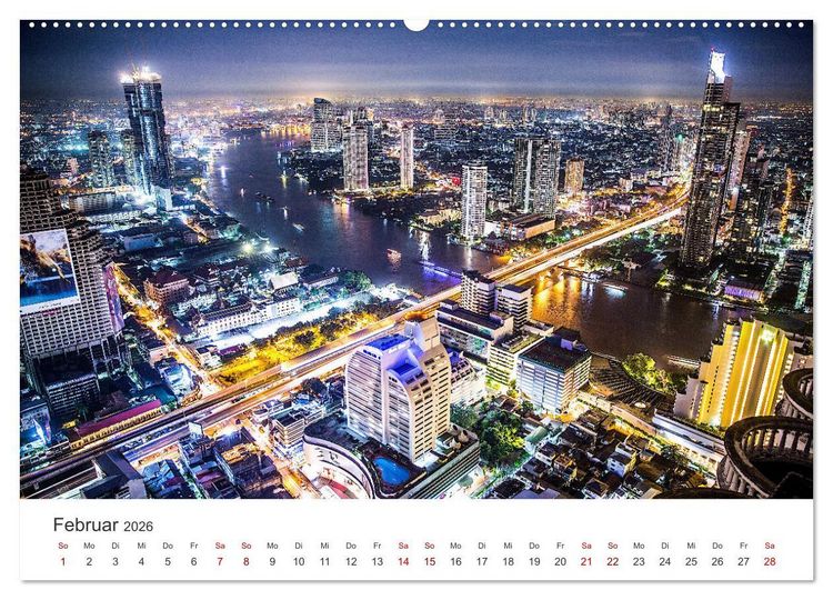 Produktbild: Bangkok - Die spektakul&auml;re Hauptstadt von Thailand. (hochwertiger Premium Wandkalender 2026 DIN A2 quer), Kunstdruck in Hochglanz