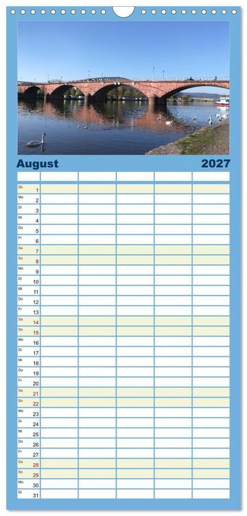 Produktbild: Familienplaner 2027 - Wanderbares Miltenberg mit 5 Spalten (Wandkalender, 21 x 45 cm) CALVENDO
