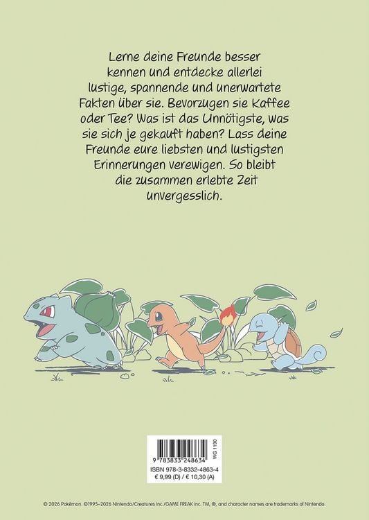 Produktbild: Pok&eacute;mon: Freundebuch - Gute Freunde bleiben ein Leben lang