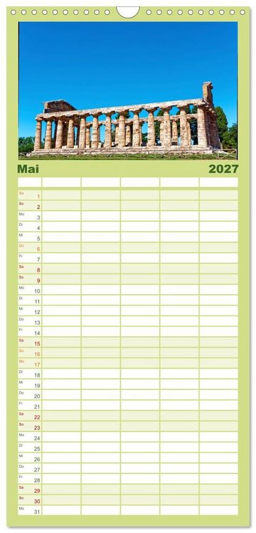 Produktbild: Familienplaner 2027 - Historisches am Golf von Neapel mit 5 Spalten (Wandkalender, 21 x 45 cm) CALVENDO