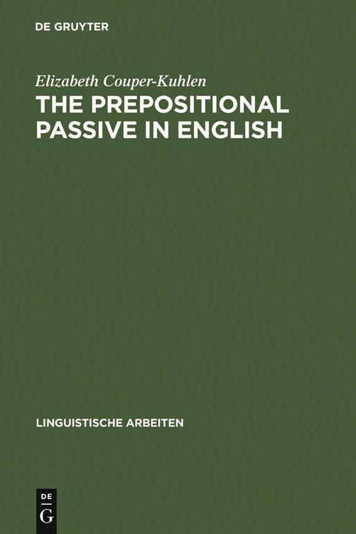 Produktbild: The prepositional passive in English