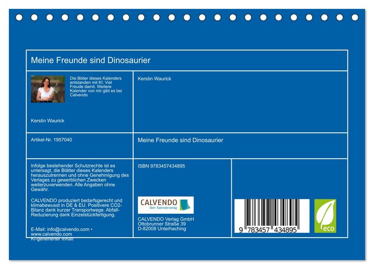 Produktbild: Meine Freunde sind Dinosaurier (Tischkalender 2026 DIN A5 quer), CALVENDO Monatskalender