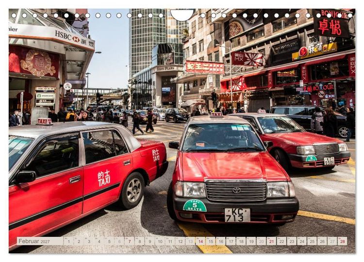 Produktbild: HONGKONG Skyline und Stadtleben (Wandkalender 2027 DIN A4 quer), CALVENDO Monatskalender
