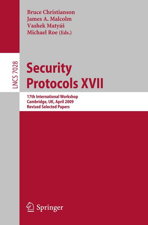Produktbild: Security Protocols XVII