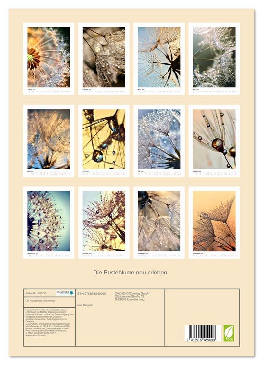 Produktbild: Die Pusteblume neu erleben (Wandkalender 2026 DIN A3 hoch), CALVENDO Monatskalender