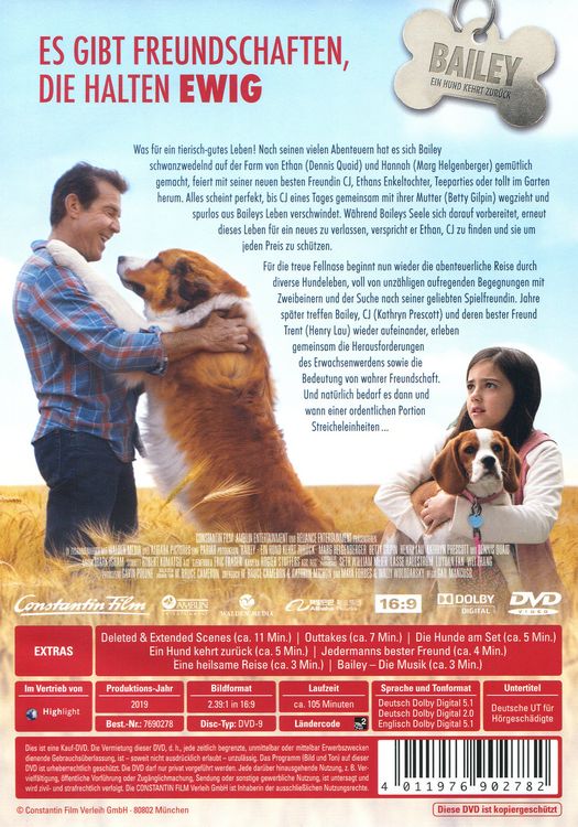 Produktbild: Bailey - Ein Hund kehrt zur&uuml;ck